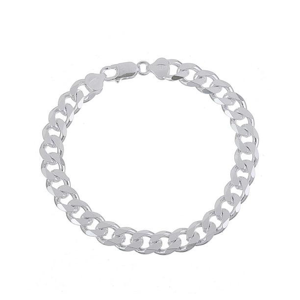 Jewel Tie 925 Sterling Silver Cuban Curb ID Bracelet 5mm with Secure Lobster Lock Clasp Jewel Tie 925 Sterling Silver Cuban Curb ID Bracelet 5mm with Secure Lobster Lock Clasp